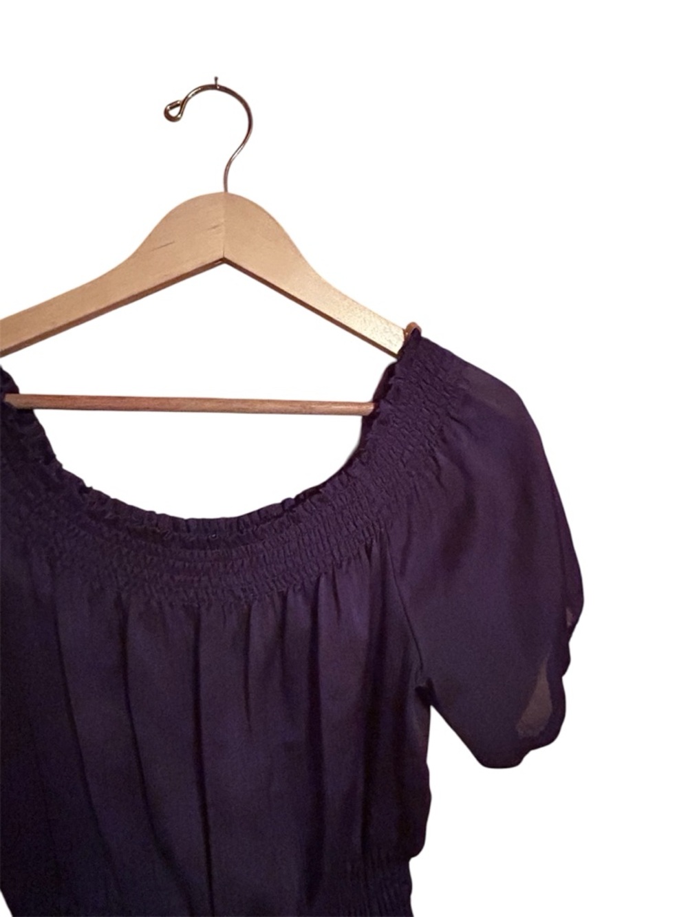 Forever 21 Purple Pullover Smocked Top  Women’s Size Medium - Picture 4 of 5